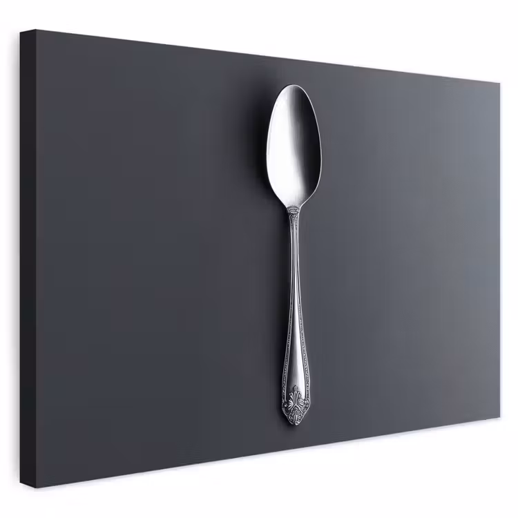 Buiten canvas - Zilver - Metaal - Lepel — 1