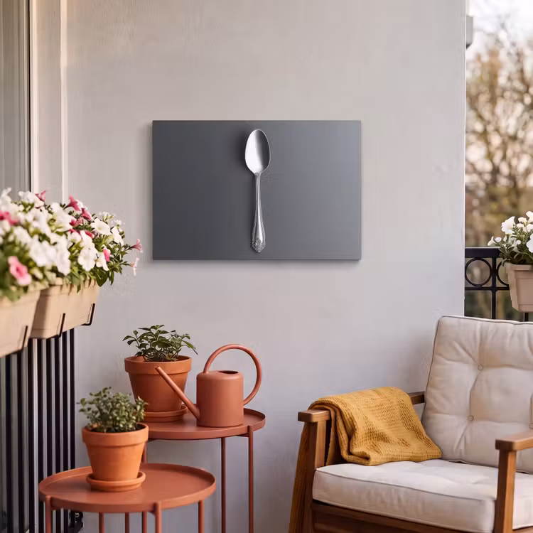 Buiten canvas - Zilver - Metaal - Lepel — 4