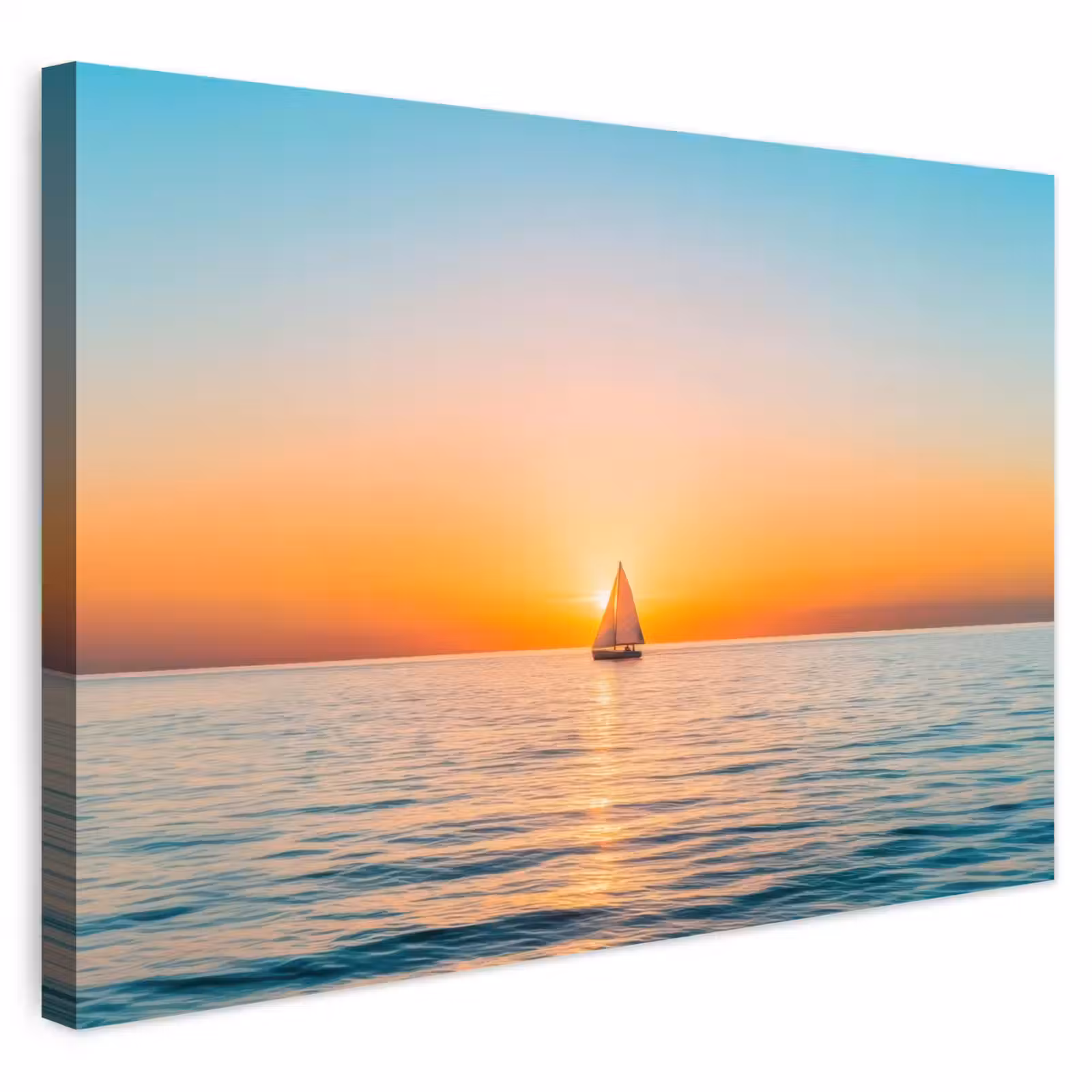 Buiten canvas - Zee - Zeilboot - Zonsondergang — 1