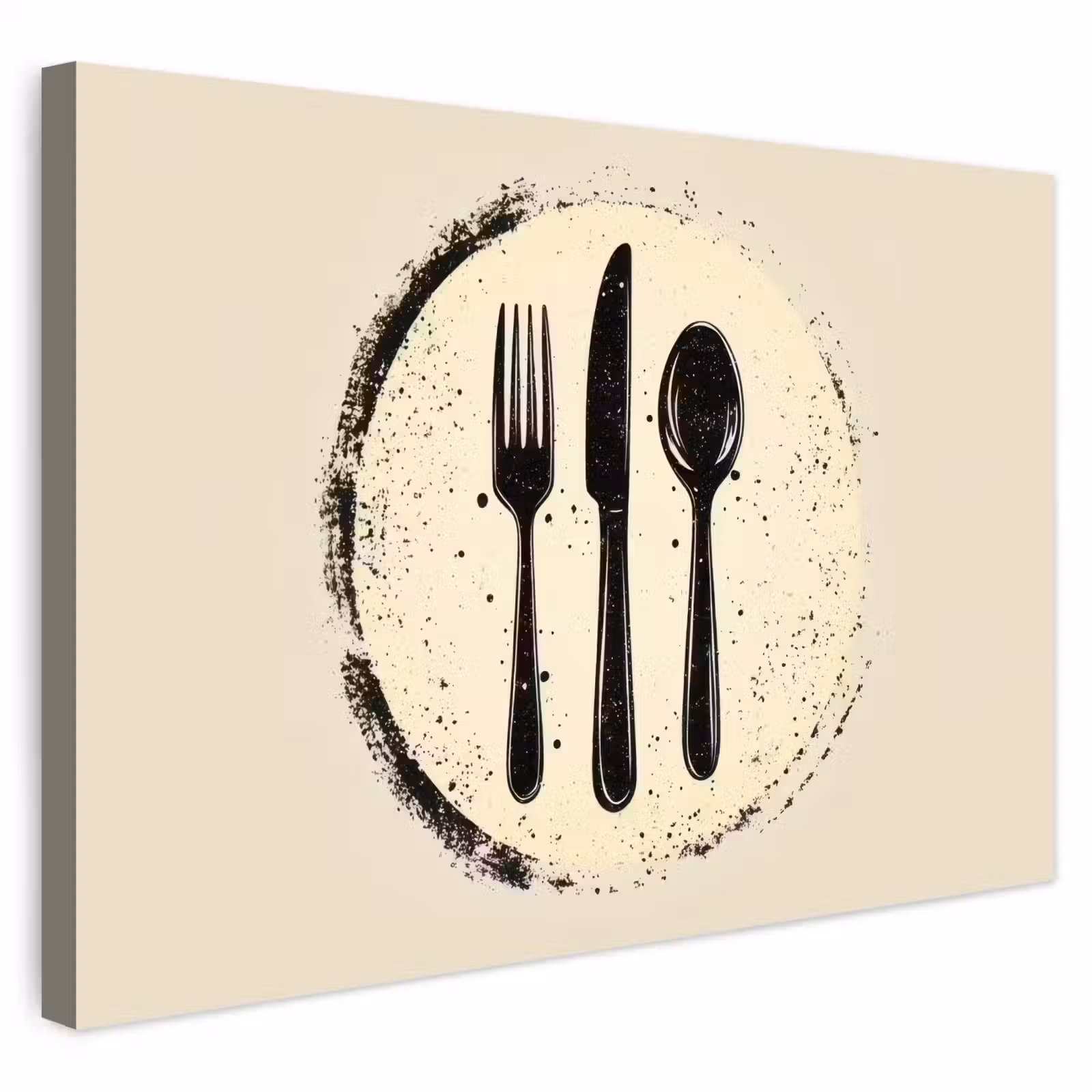 Buiten canvas - Zwart - Bestek - Rondje — 1