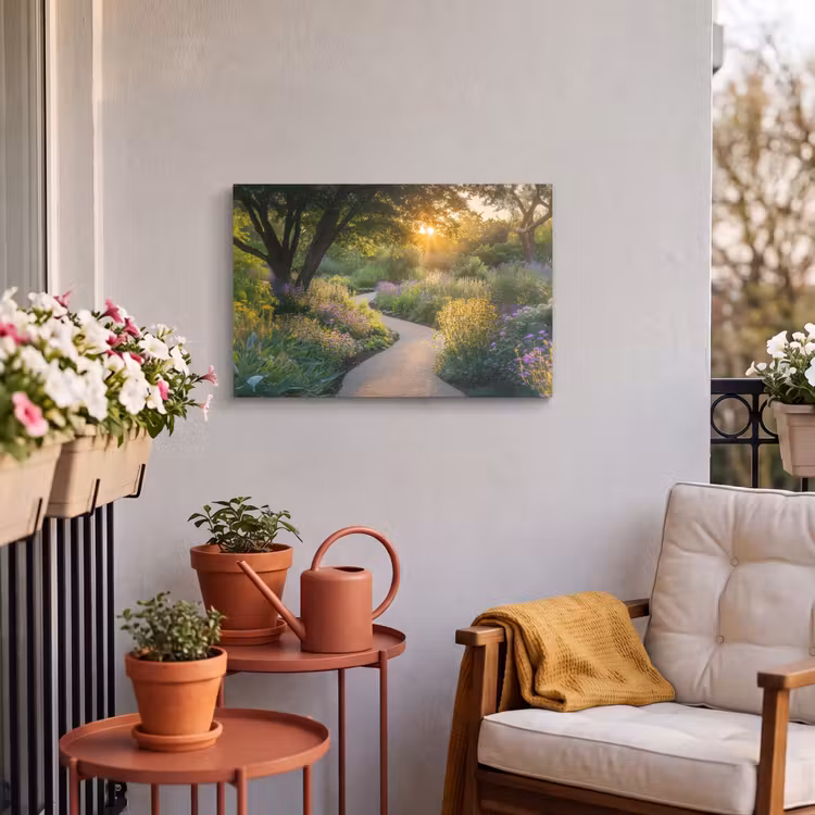 Buiten canvas - Pad - Bloemen - Park — 4