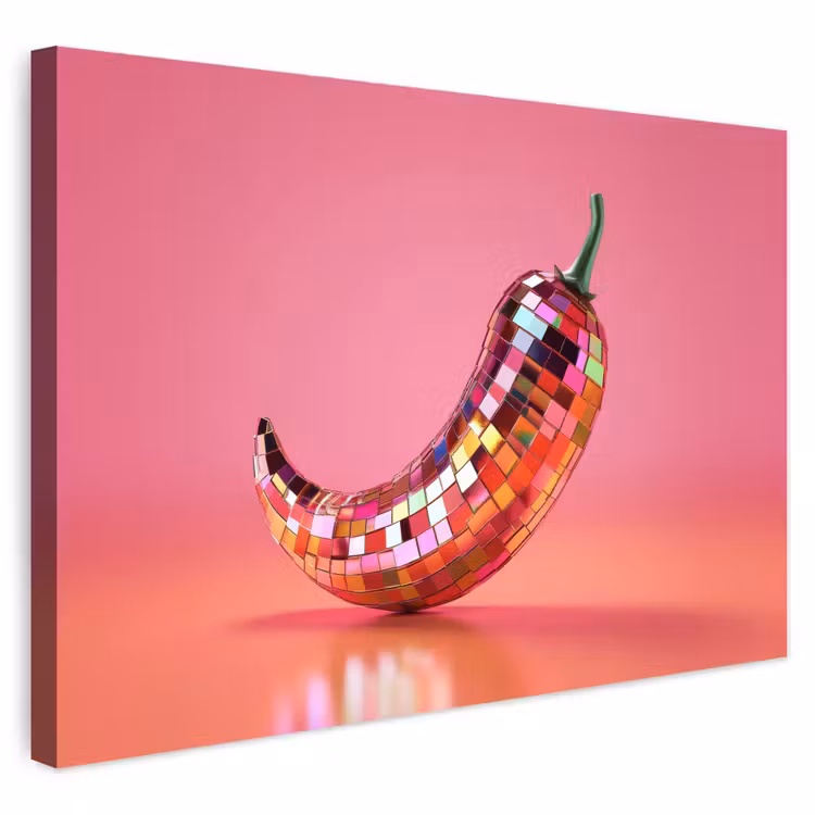 Buiten canvas - Peper - Disco - Rood - Glitter — 1