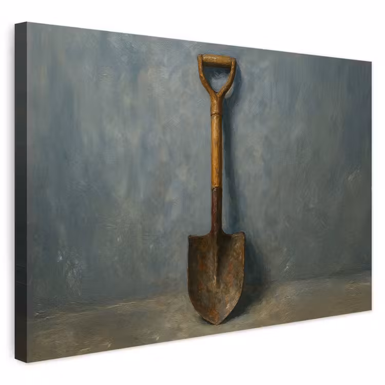 Buiten canvas - Schep - Gereedschap - Schilderij — 1