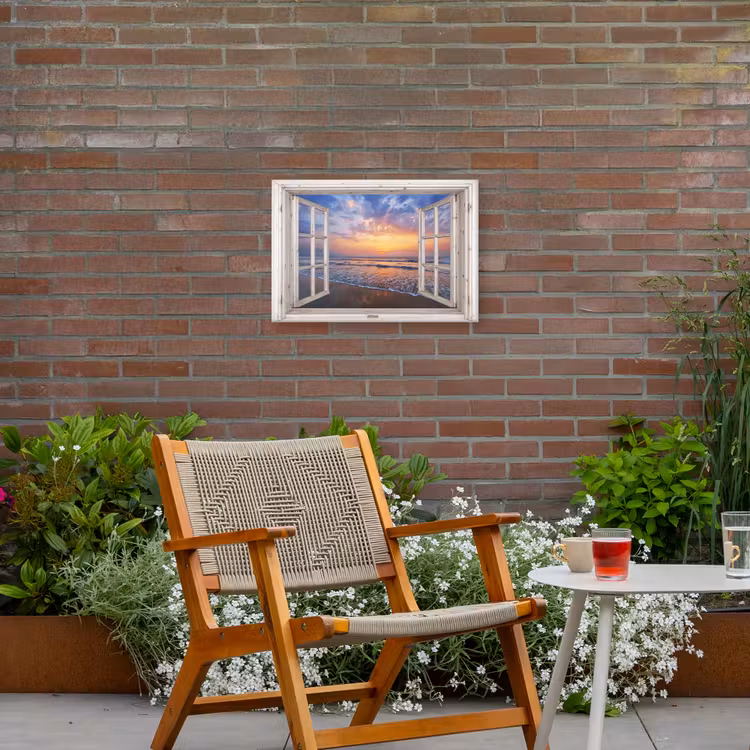 Buiten canvas - Zonsondergang aan zee — 2