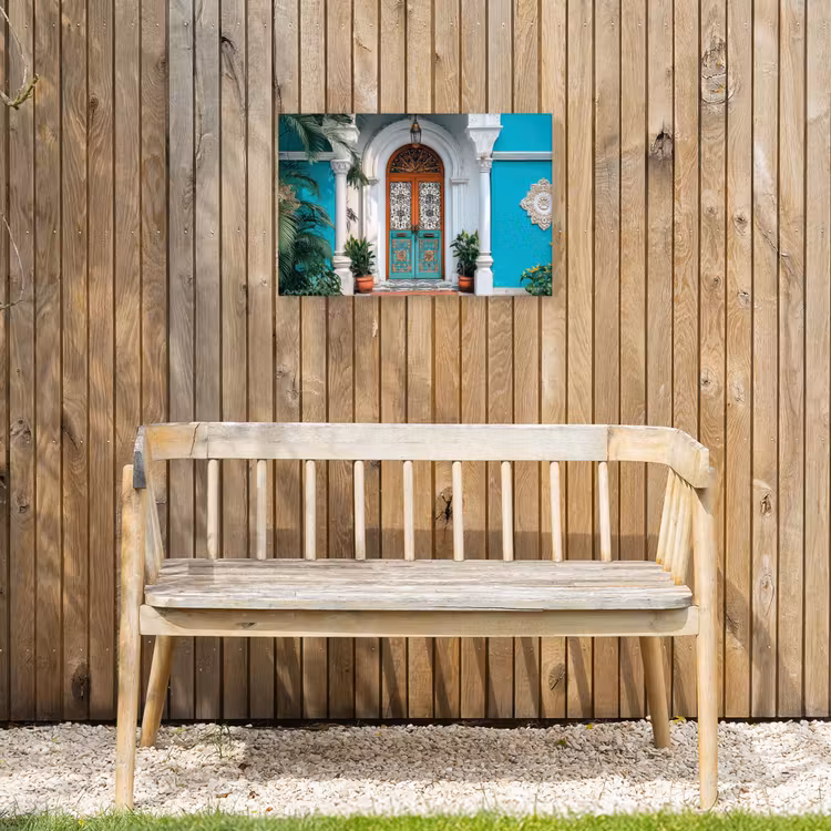 Buiten canvas - Zuilen - Sierlijke - Deur - Blauw — 3