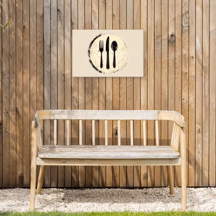 Buiten canvas - Zwart - Bestek - Rondje — 3