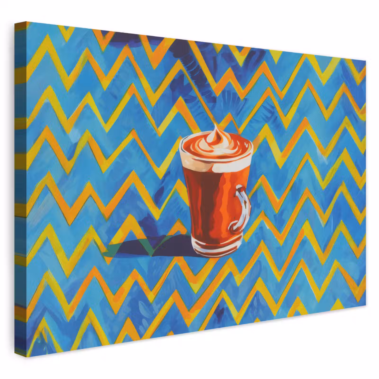 Buiten canvas - Mok - Koffie - Zigzag - Slagroom — 1