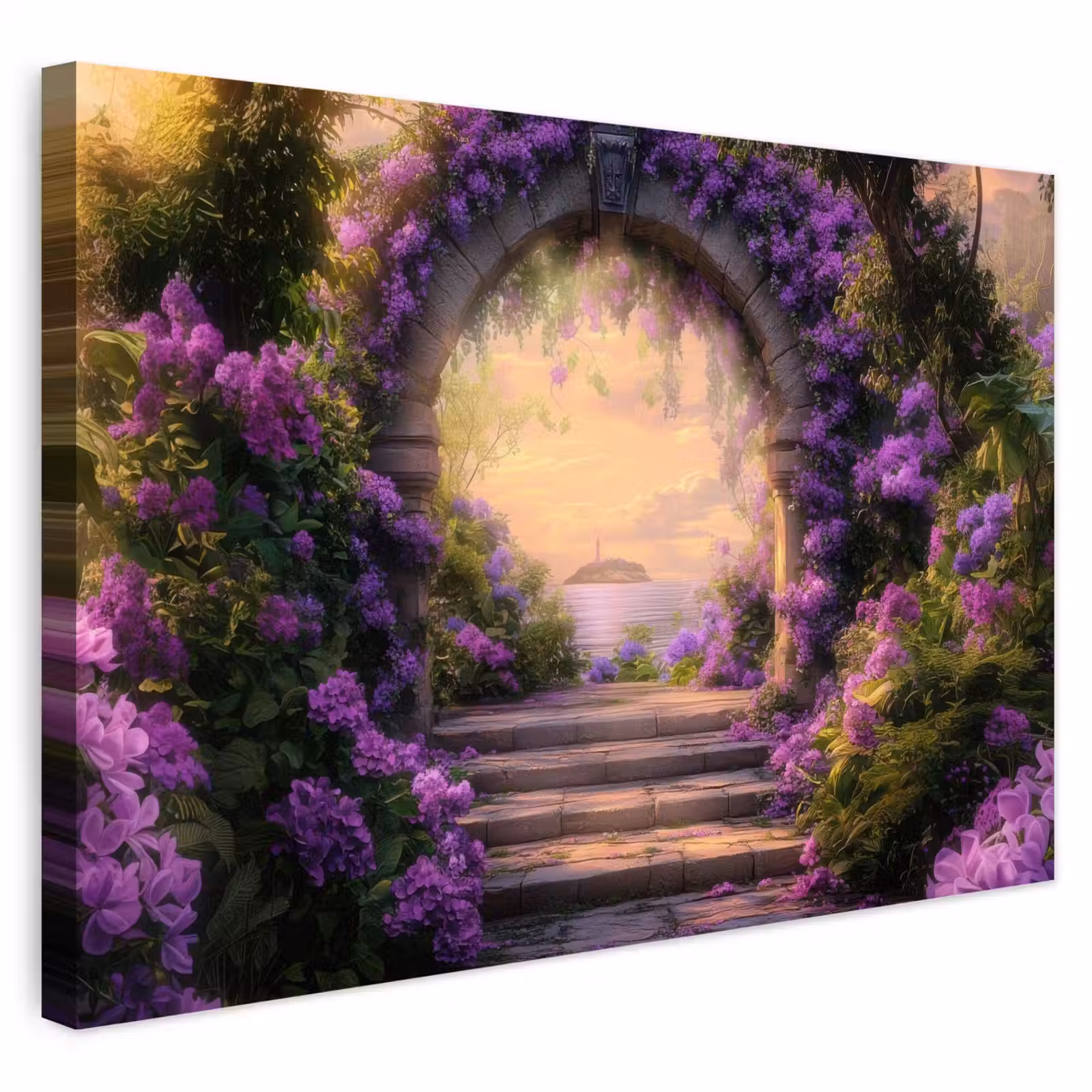 Buiten canvas - Poort - Paars - Bloemen — 1