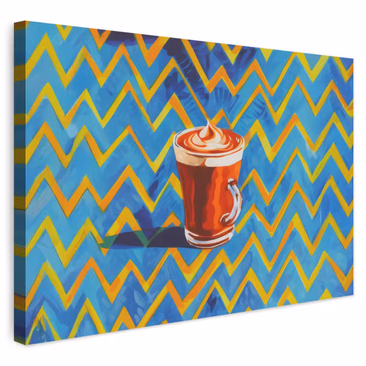 Buiten canvas - Mok - Koffie - Zigzag - Slagroom — 1