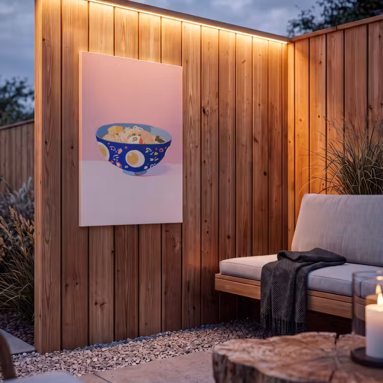 Buiten canvas - Noodles - Kom - Blauw - Illustratie — 4