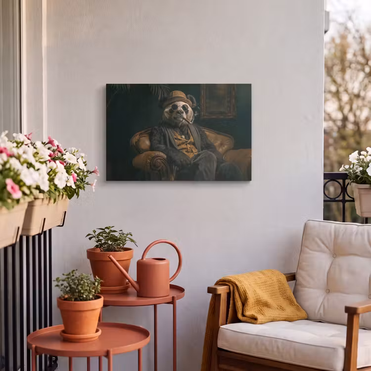 Buiten canvas - Panda - Hoed - Bril - Pak — 4