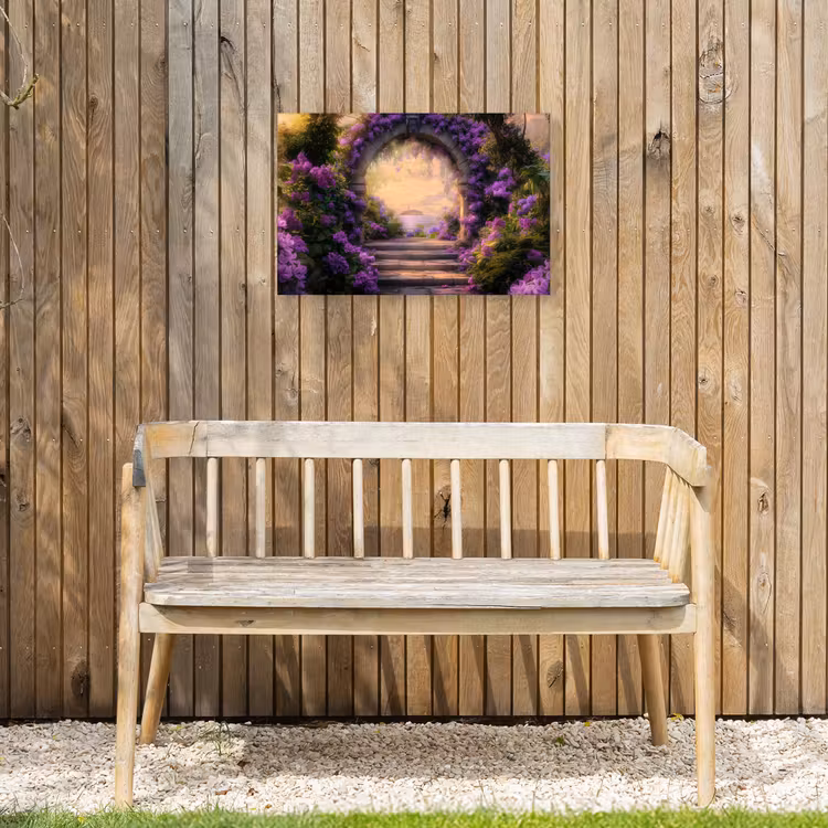 Buiten canvas - Poort - Paars - Bloemen — 3