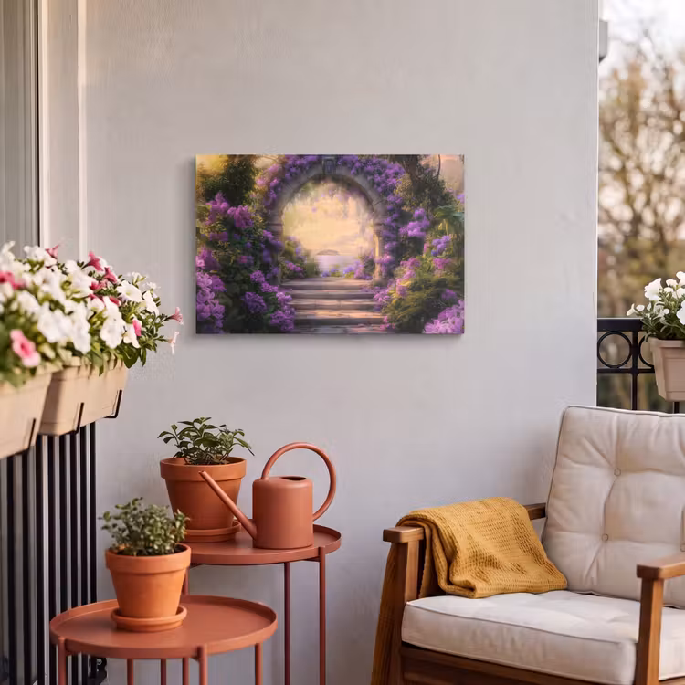Buiten canvas - Poort - Paars - Bloemen — 4