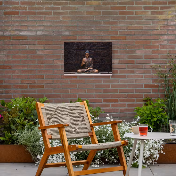 Buiten canvas - Rustgevende Boeddha in meditatie — 2