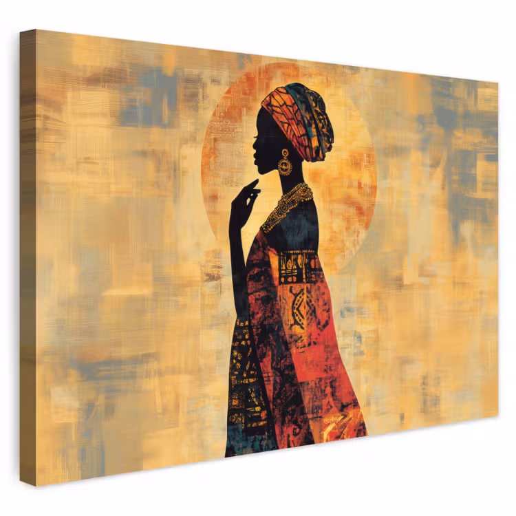 Buiten canvas - Vrouw - Silhouet - Patronen - Sierlijk — 1