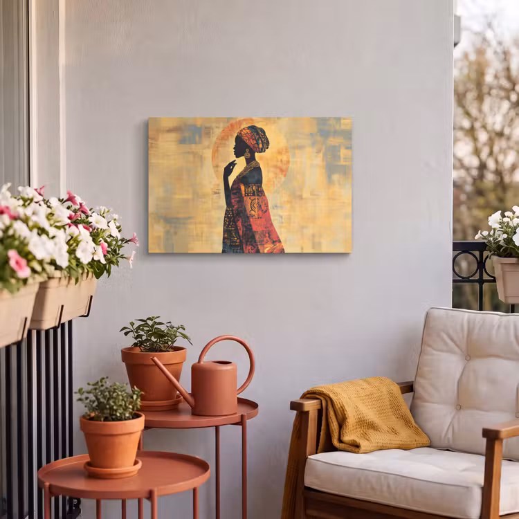 Buiten canvas - Vrouw - Silhouet - Patronen - Sierlijk — 4