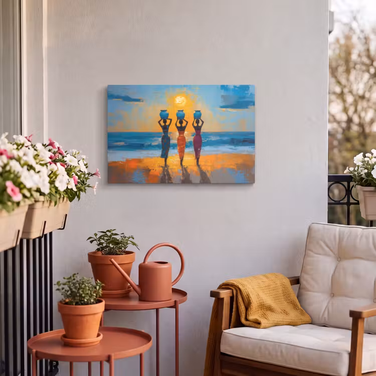 Buiten canvas - Vrouwen - Strand - Zondsondergang — 4