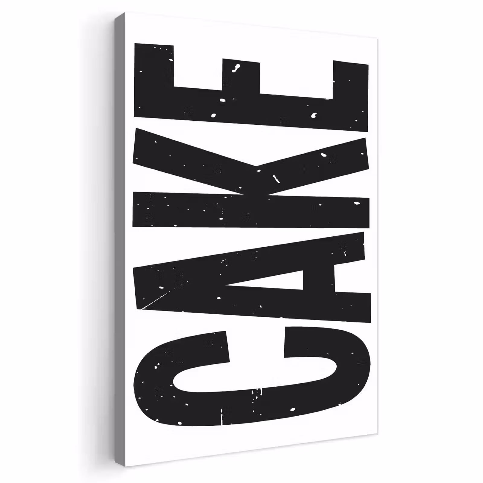 Buiten canvas - Zwart - Cake - Eten - Decoratie — 1