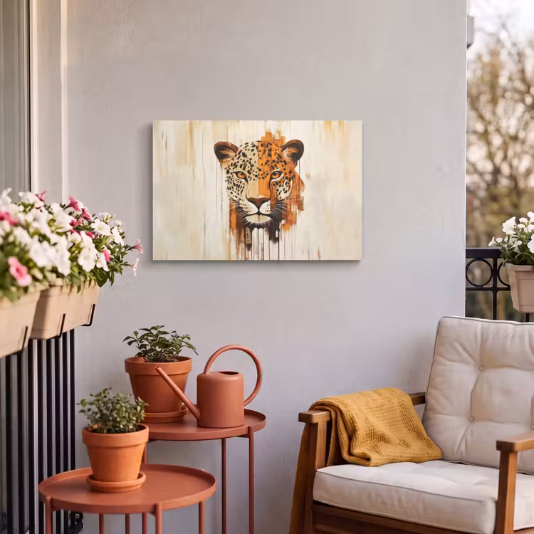 Buiten canvas - Luipaard - Symmetrisch - Strepen — 4