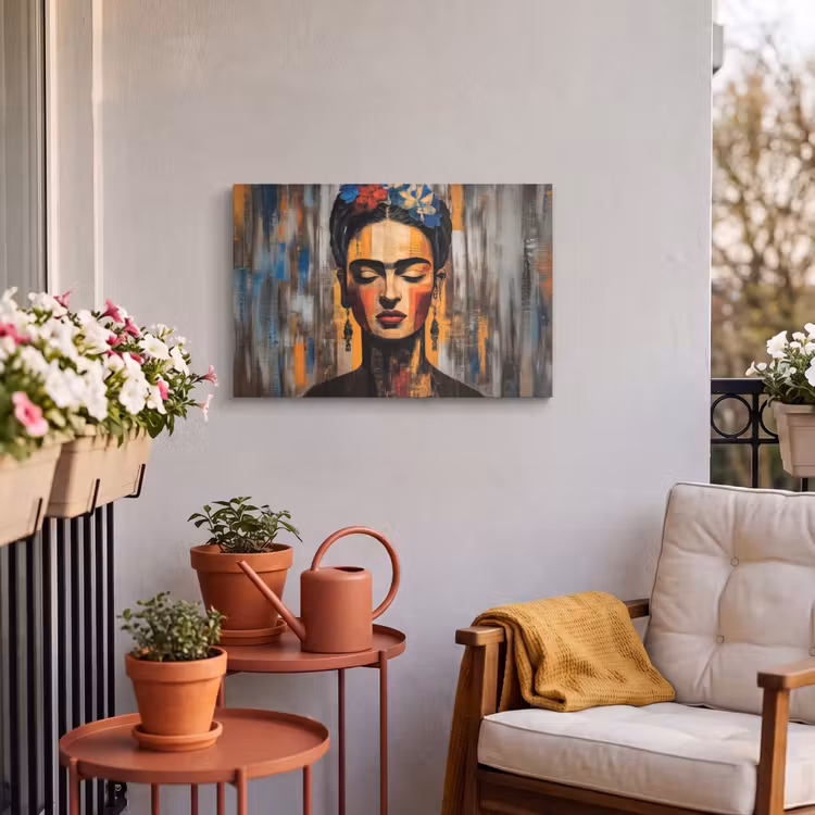 Buiten canvas - Portret - Vrouw - Bloemen — 4