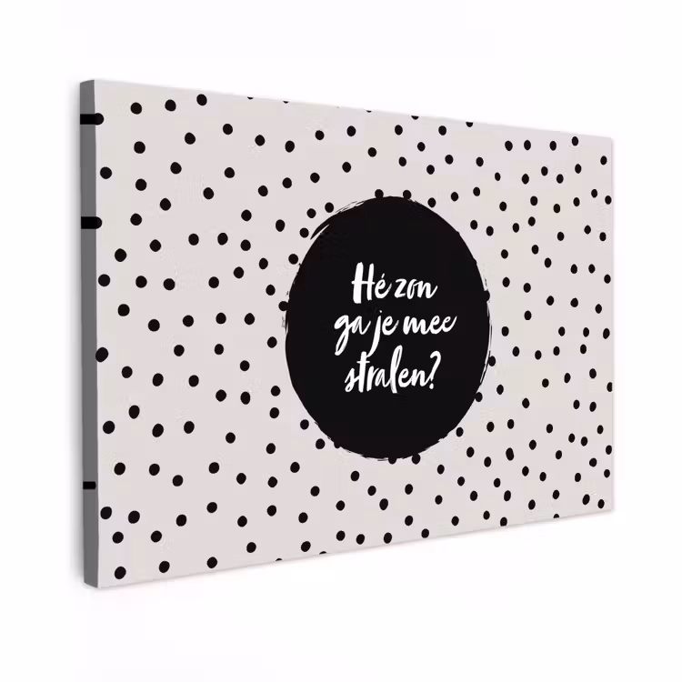 Buiten canvas - Quotes - Tekst - Hé zon ga je mee stralen? - Zon — 1