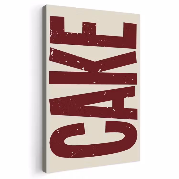 Buiten canvas - Red - Cake - Decoratie - Eten — 1