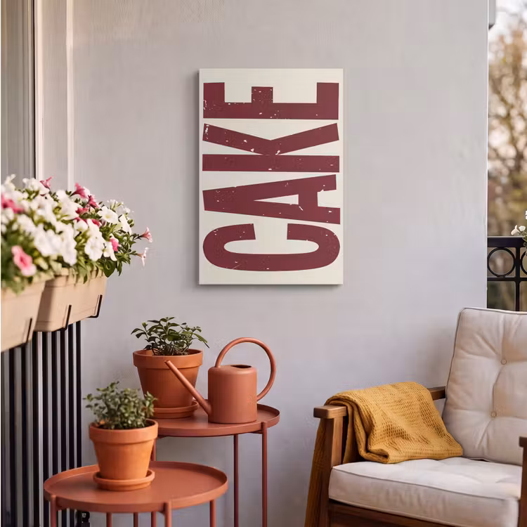 Buiten canvas - Red - Cake - Decoratie - Eten — 4