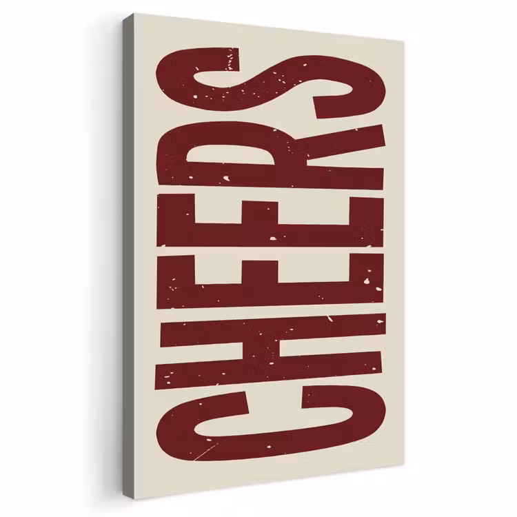 Buiten canvas - Red - Cheers - Decoratie - Beige — 1