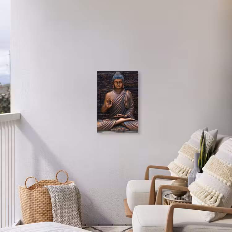 Buiten canvas - Rustgevende Boeddha in meditatie — 4