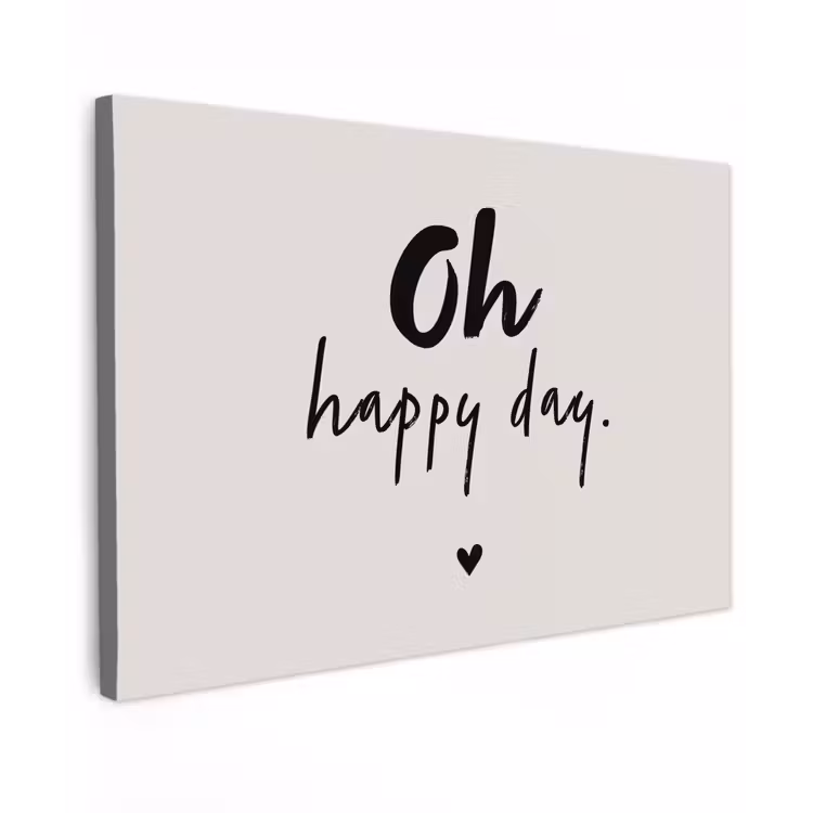 Buiten canvas - Tekst - Oh happy day - Quotes - Blij — 1