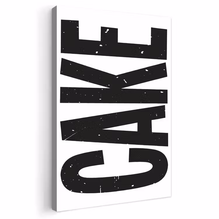 Buiten canvas - Zwart - Cake - Eten - Decoratie — 1