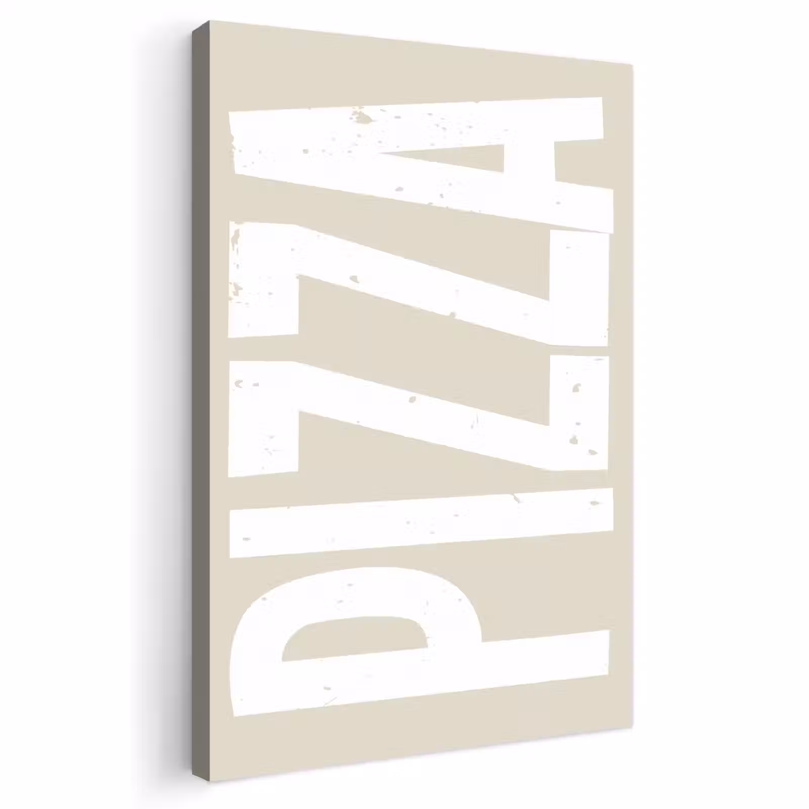 Buiten canvas - Pizza - Decoratie - Japandi - Wit — 1