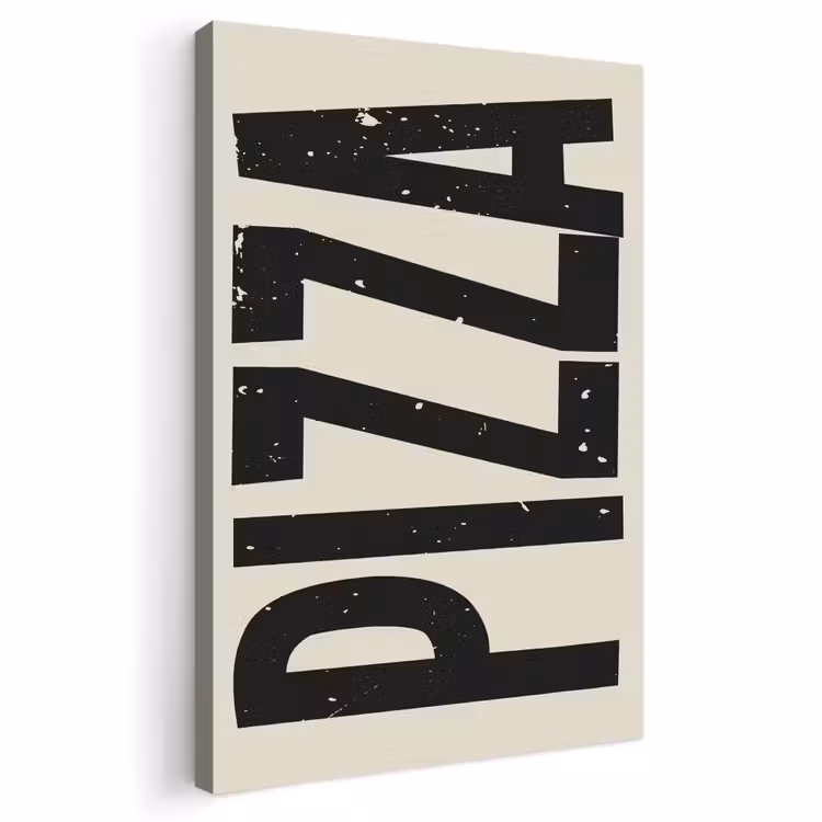 Buiten canvas - Pizza - Decoratie - Japandi - Vintage — 1