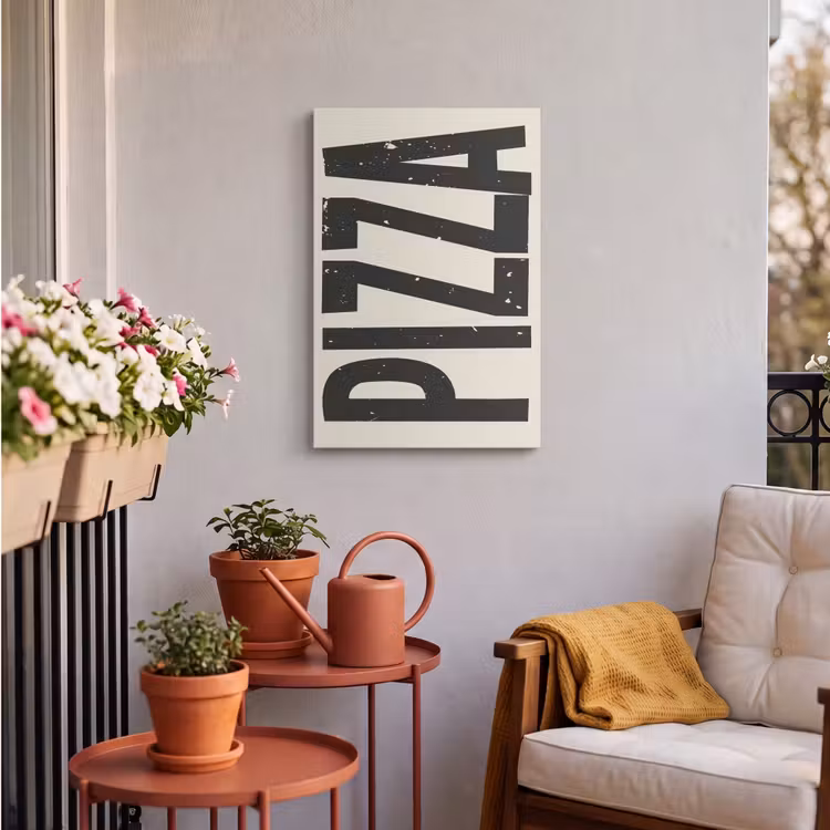 Buiten canvas - Pizza - Decoratie - Japandi - Vintage — 4
