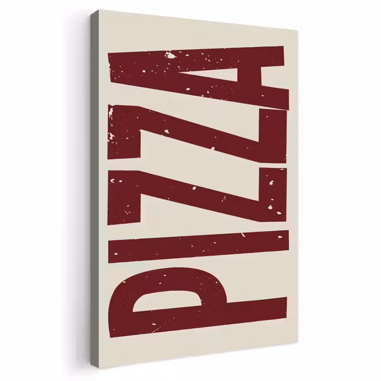 Buiten canvas - Pizza - Vintage - Decoratie - Japandi — 1