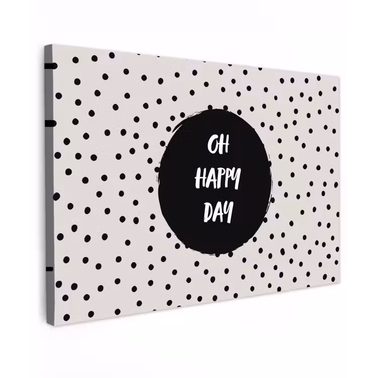 Buiten canvas - Quotes - Gelukkig - Tekst - Oh happy day — 1