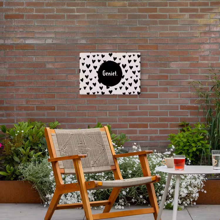 Buiten canvas - Quotes - Hartje - Tekst - Geniet — 2
