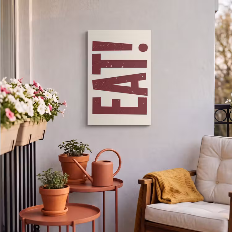 Buiten canvas - Red - Eten - Vintage - Decoratie — 4