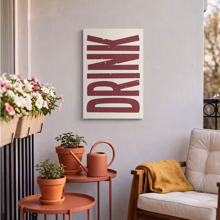 Buiten canvas - Rood - Vintage - Decoratie - Japandi — 4