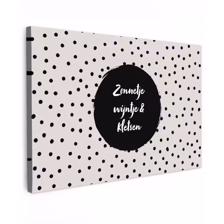 Buiten canvas - Tekst - Quotes - Zonnetje, wijntje & kletsen - Wijn — 1