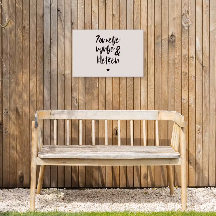 Buiten canvas - Tekst - Wijn - Zonnetje, wijntje & kletsen - Quotes — 3