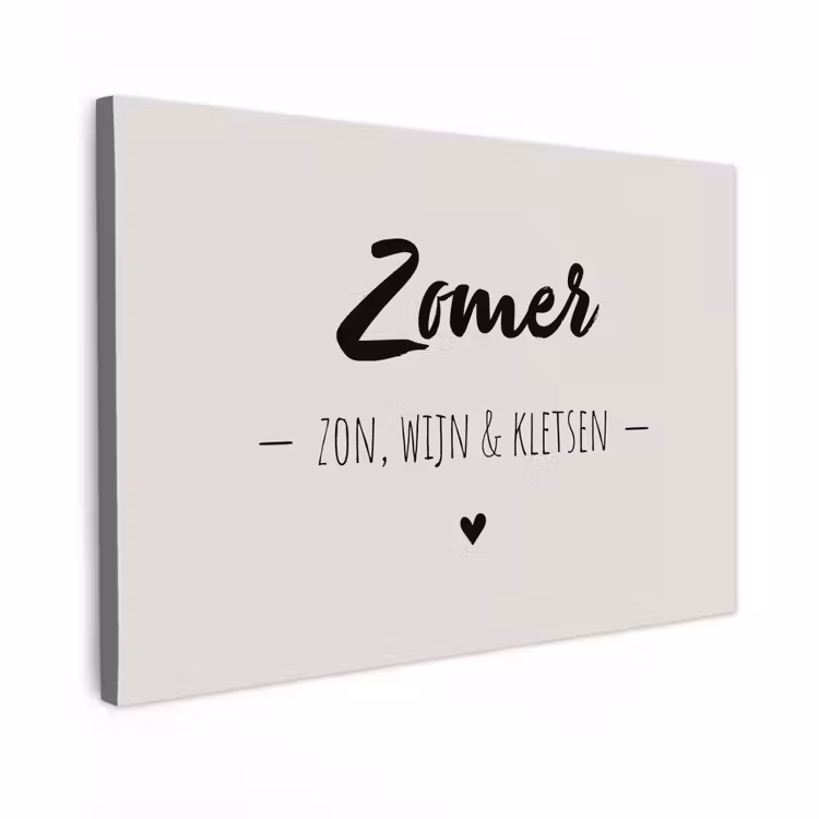 Buiten canvas - Wijn - Zomer zon, wijn & kletsen - Quotes - Tekst — 1