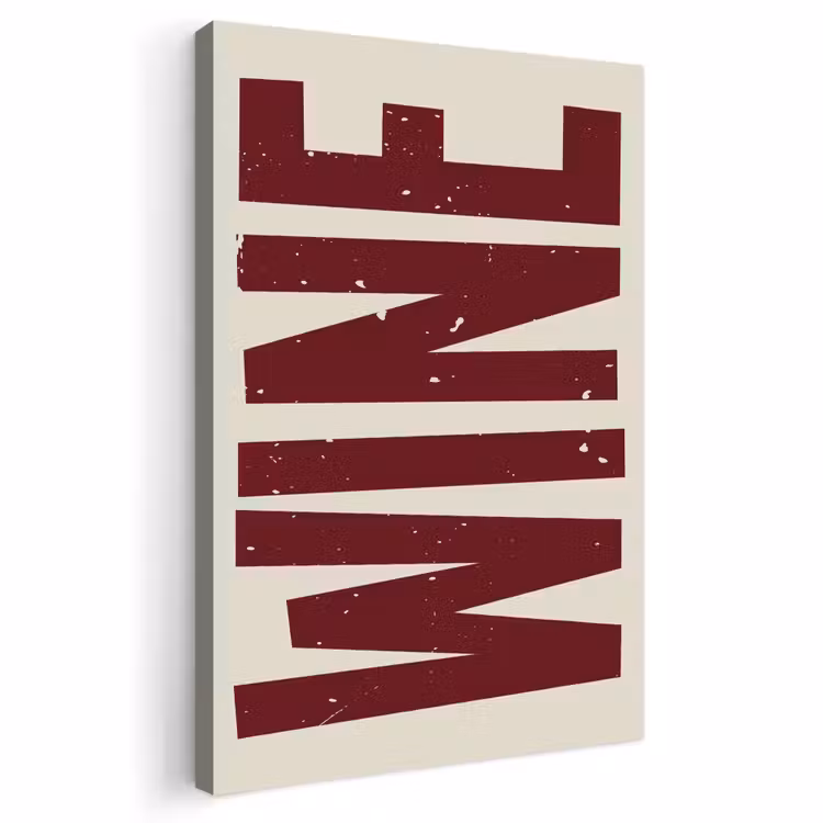 Buiten canvas - Wine - Red - Decoratie - Japandi — 1