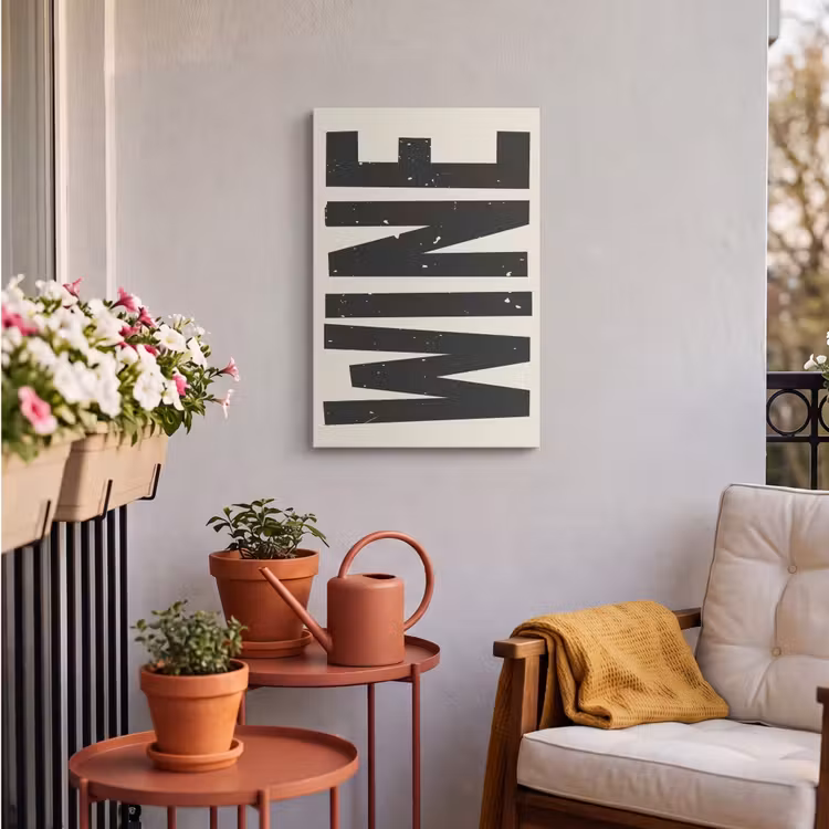 Buiten canvas - Zwart - Wijn - Decoratie - Vintage — 4