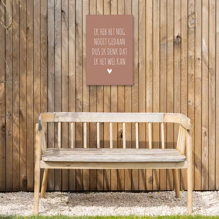 Buiten canvas - Spreuken - Quotes - Ik heb het nog nooit gedaan dus — 3