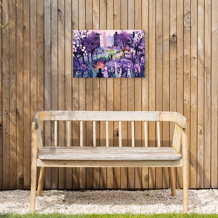Buiten canvas - Park - Bomen - Bloemen - Gebouwen — 3