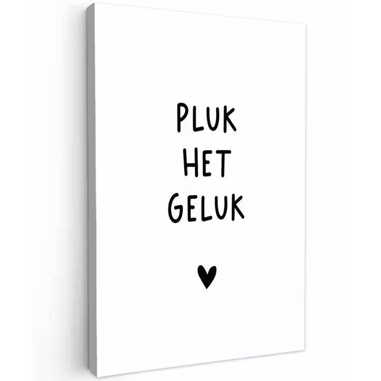 Buiten canvas - Pluk het geluk - Quotes - Spreuken — 1