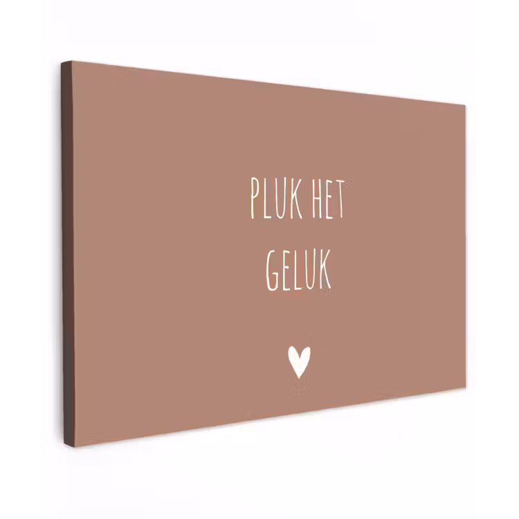 Buiten canvas - Pluk het geluk - Spreuken - Quotes — 1