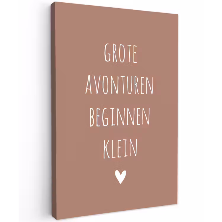Buiten canvas - Quotes - Grote avonturen beginnen klein - Spreuken — 1