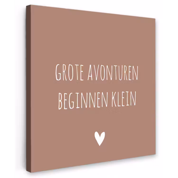 Buiten canvas - Spreuken - Grote avonturen beginnen klein - Quotes — 1